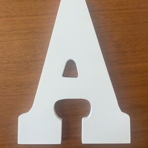 White Wooden Letter A Decor
